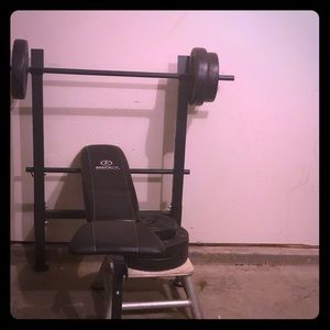 Weight bench and weights